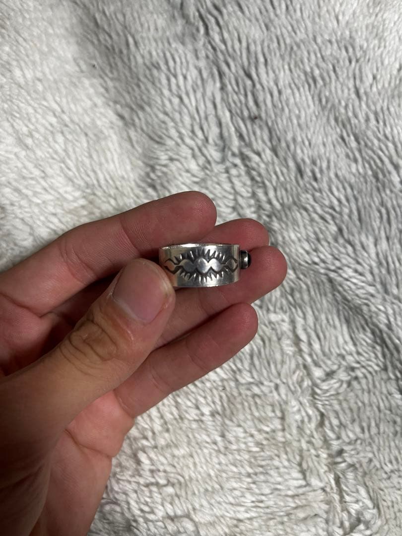 80s vintage メキシカンジュエリー オニキス リング