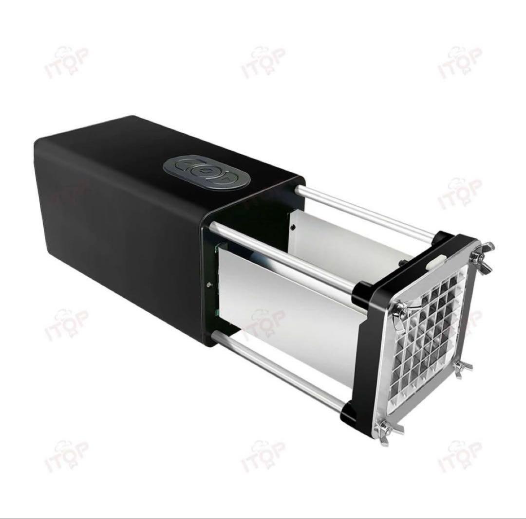 ★超ハイパワー★電動ポテトカッター　高級ステンレスブラックボディ　欧州クオリティ