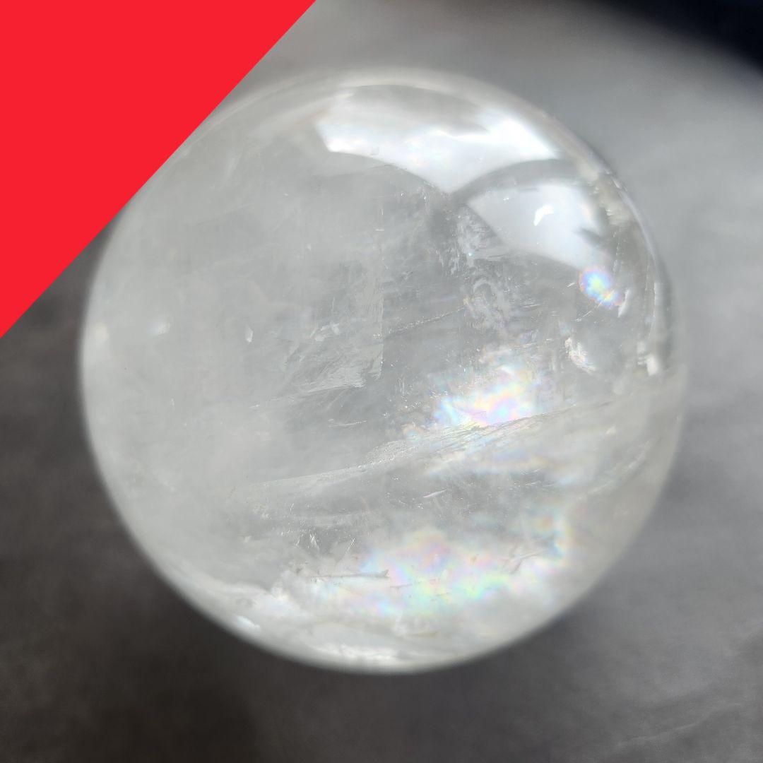 【一点物】超虹入り✨大きな カルサイト スフィア 丸玉 ✩.*˚天然石