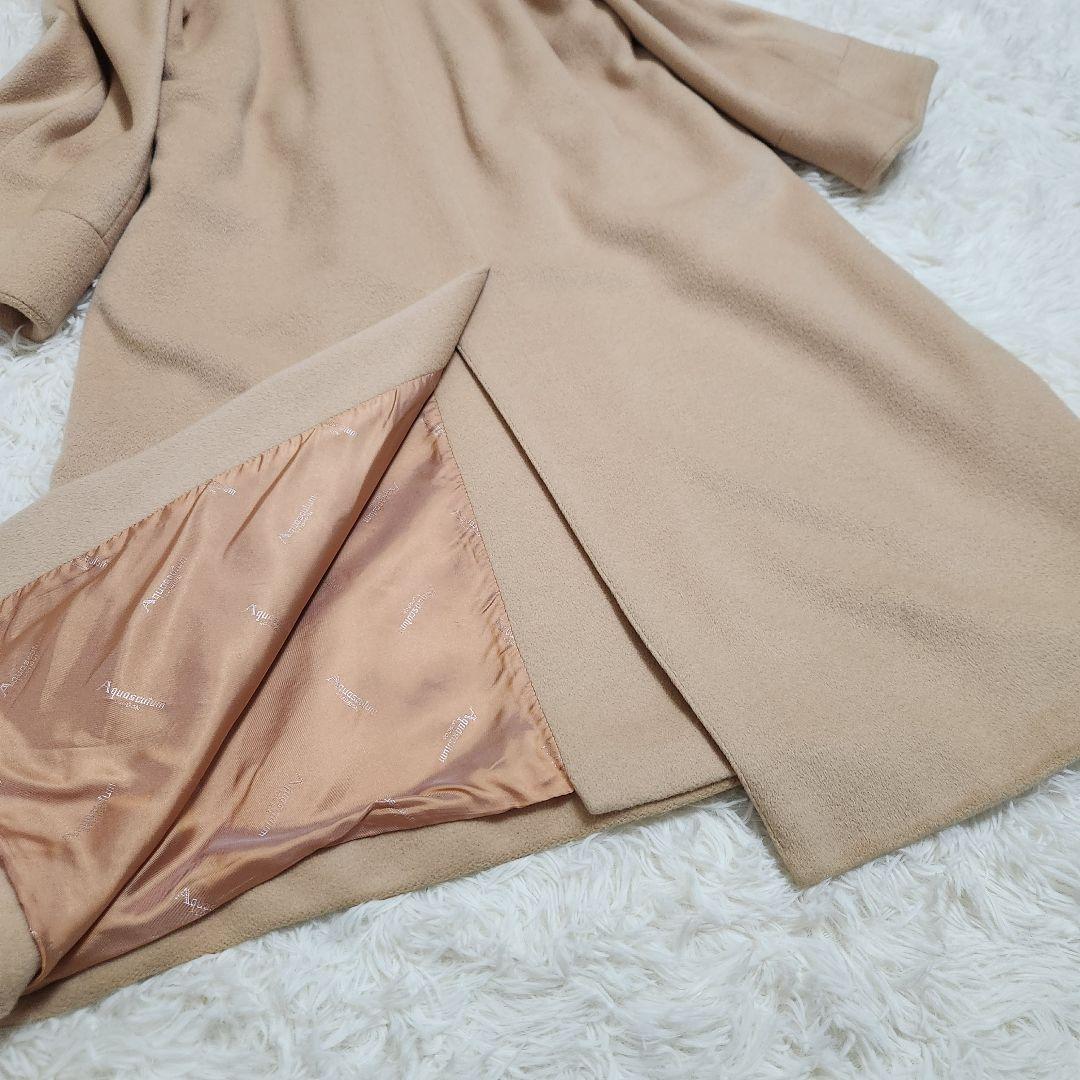 【カシミア・アンゴラ混】アクアスキュータム 英国製 ダブル チェスターコート