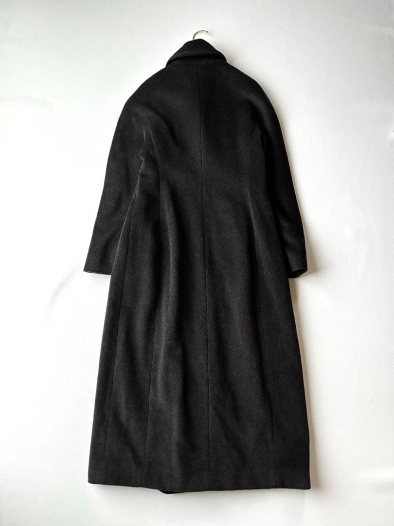 Max Mara ロングコート マキシ丈　白タグ　カシミヤ混　比翼仕立て　40