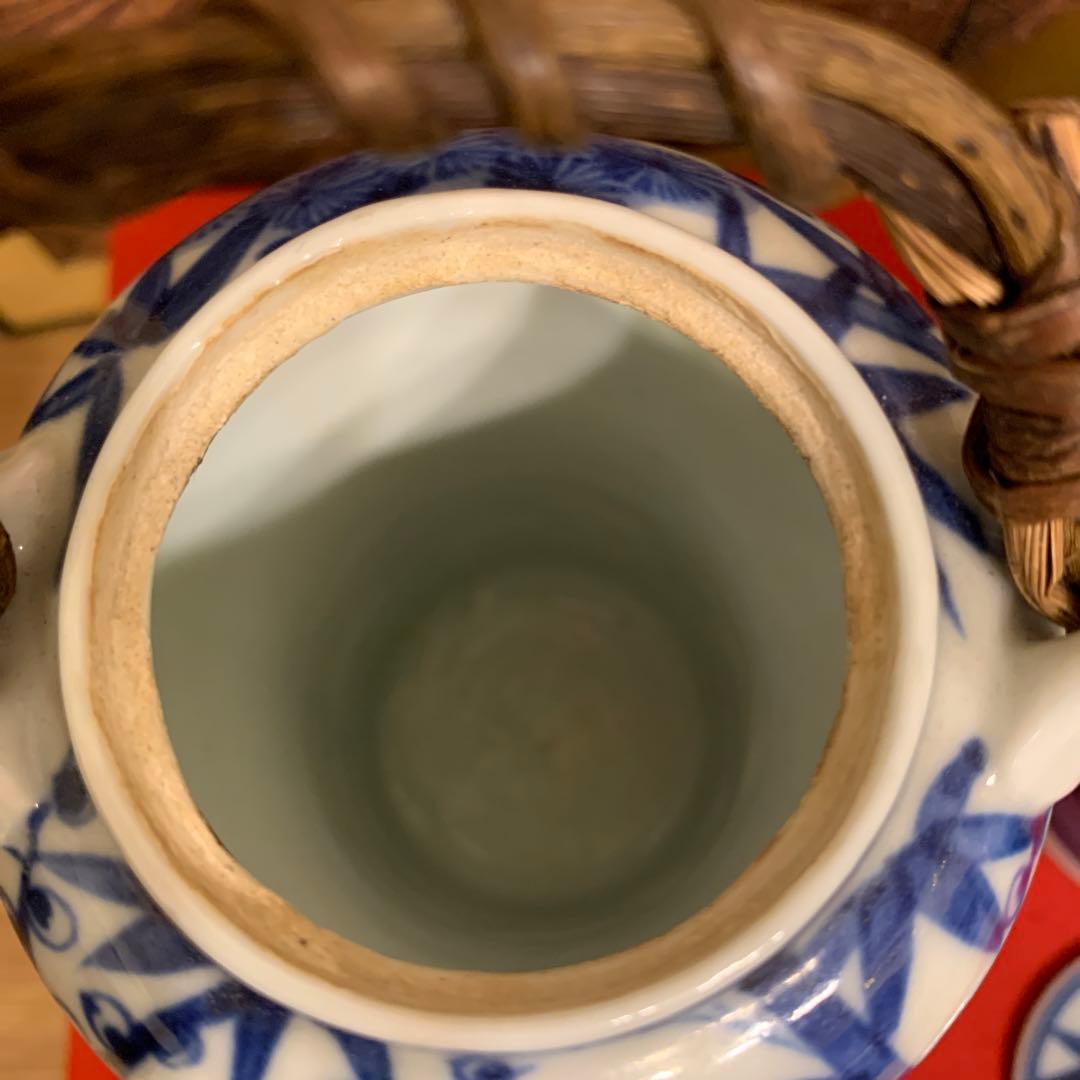 アンティーク　染附 酒注一对 古藤手 珍品 60