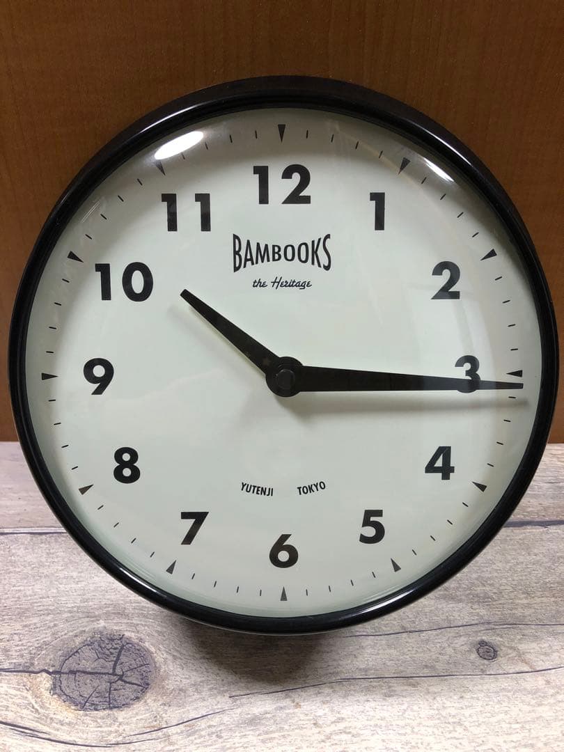 BAMBOOKS 掛け時計 直径24cm ブラック