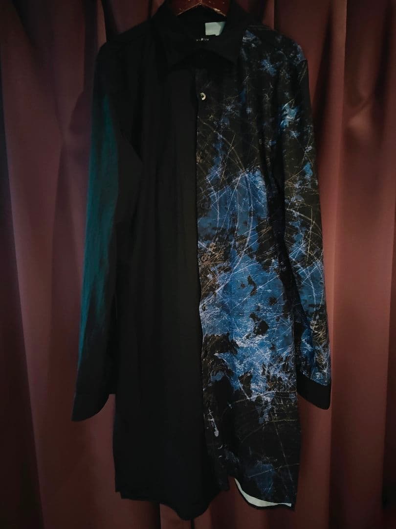 美品 CIVARIZE バイカラープリントシャツ