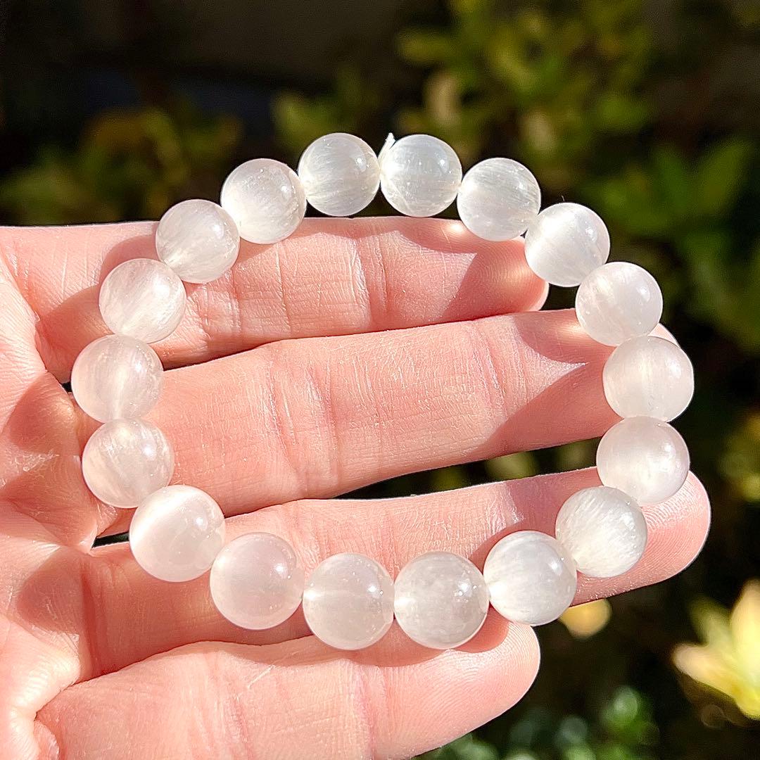最高級　針並みが綺麗　ホワイトサゲニティッククォーツブレスレット 4