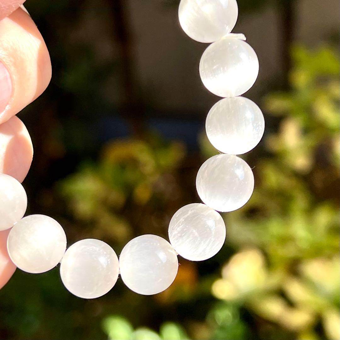 最高級　針並みが綺麗　ホワイトサゲニティッククォーツブレスレット 4