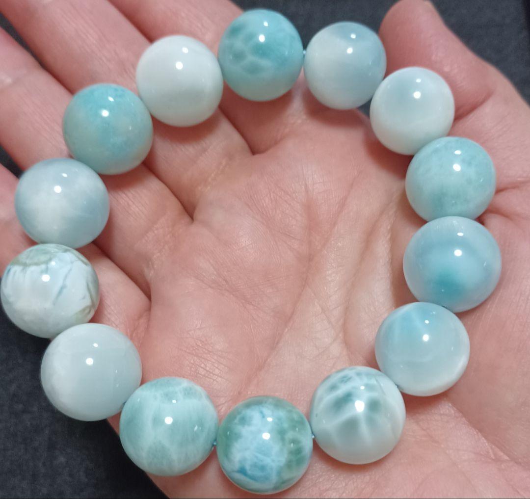 ★★★ラリマー ブレスレット★★★ 　　15mm内径17cm　存在感ある大玉！