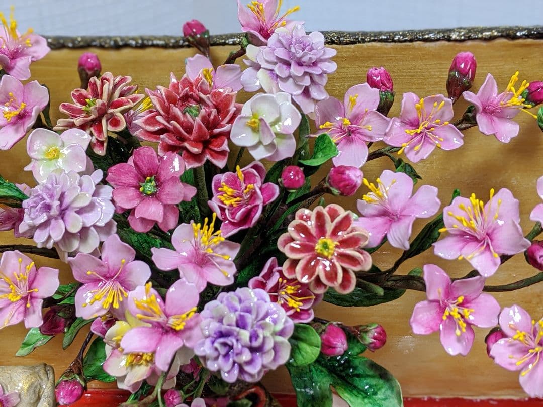 ひろりん様２点おまとめ♡クレイフラワー♡雛人形♡お雛様フラワーアレンジメント