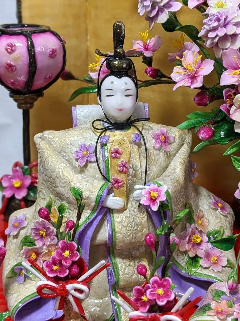 ひろりん様２点おまとめ♡クレイフラワー♡雛人形♡お雛様フラワーアレンジメント