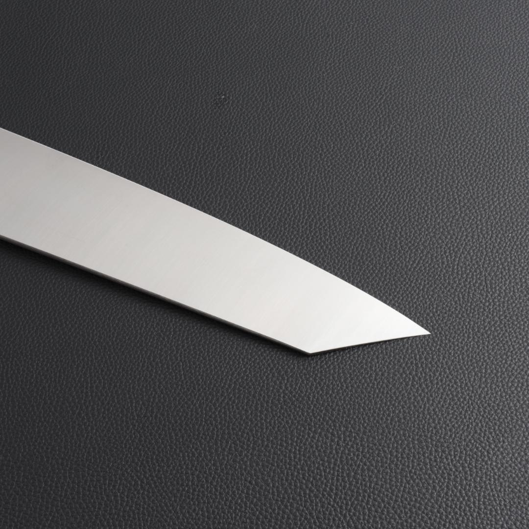 10422 切付型牛刀 尺寸 刺身包丁 両刃包丁 和牛刀 黒檀黒水牛角八角柄