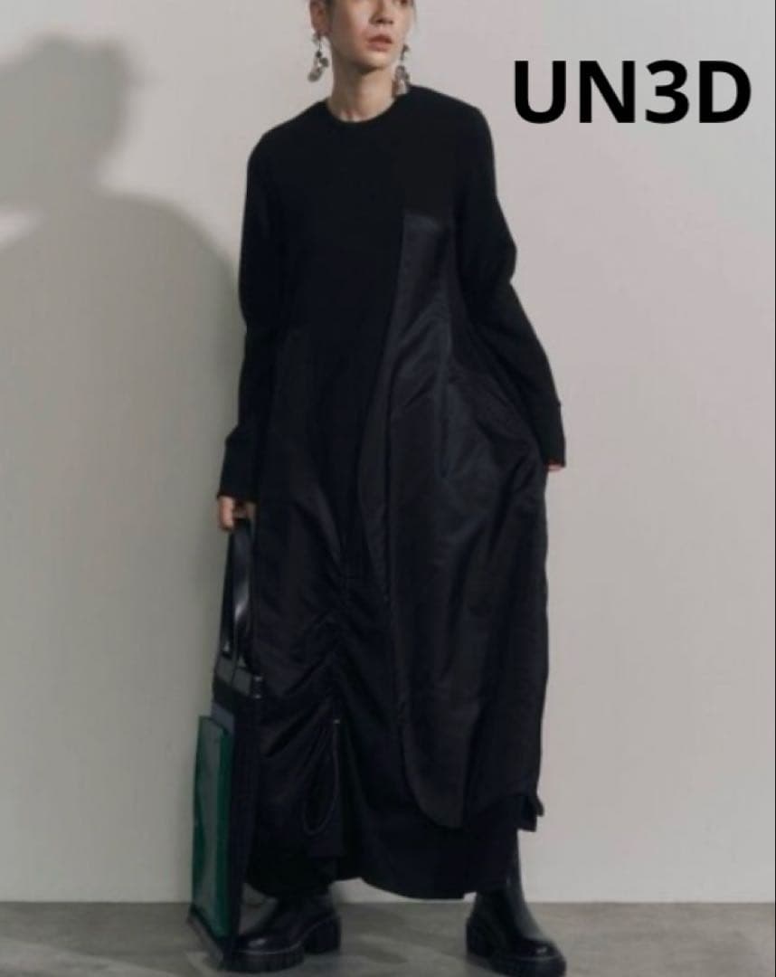 アンスリード　ドッキングワンピース　黒　UN3D
