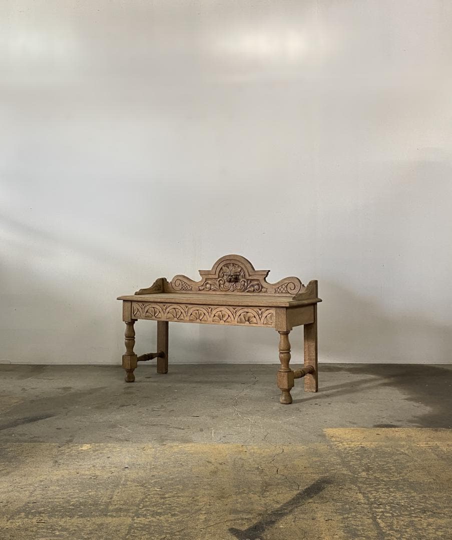 フランス アンティーク Carved Oak Hall Table テーブル