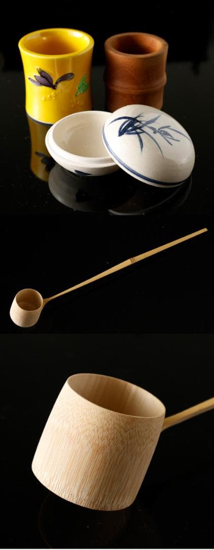 お得！時代物 「 高麗粉引平茶碗 」と「 未使用美品 茶道具 短冊 」朱塗 棗