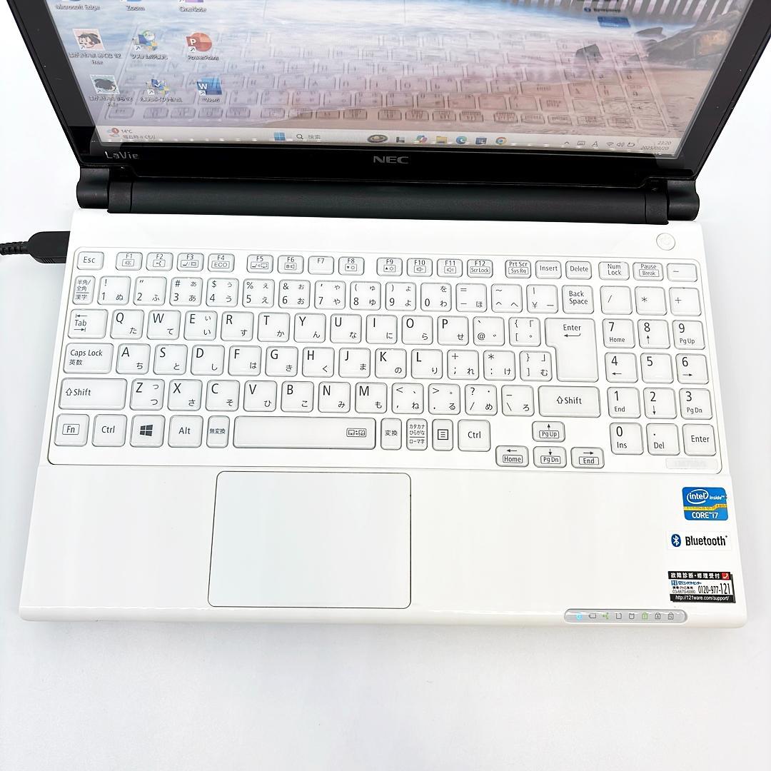 NECノートパソコン Win11 Corei7 新品SSD office A12
