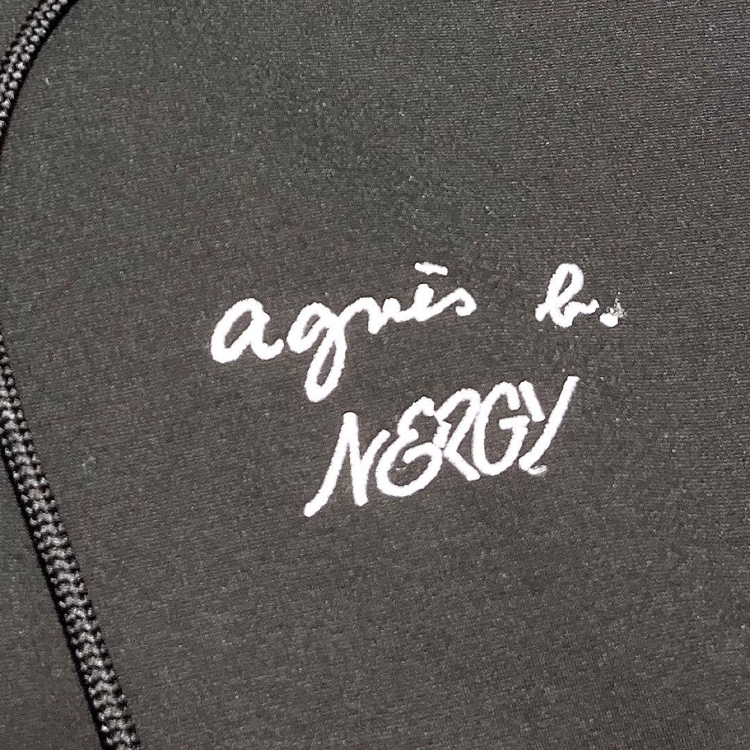 agnes b. NERGY スエット セットアップ パーカー パンツ ロゴ 黒