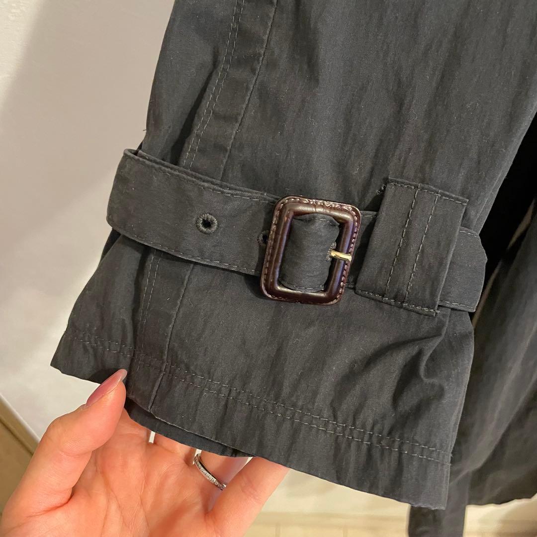 Christian Dior 黒のトレンチコート ウエストベルト付き