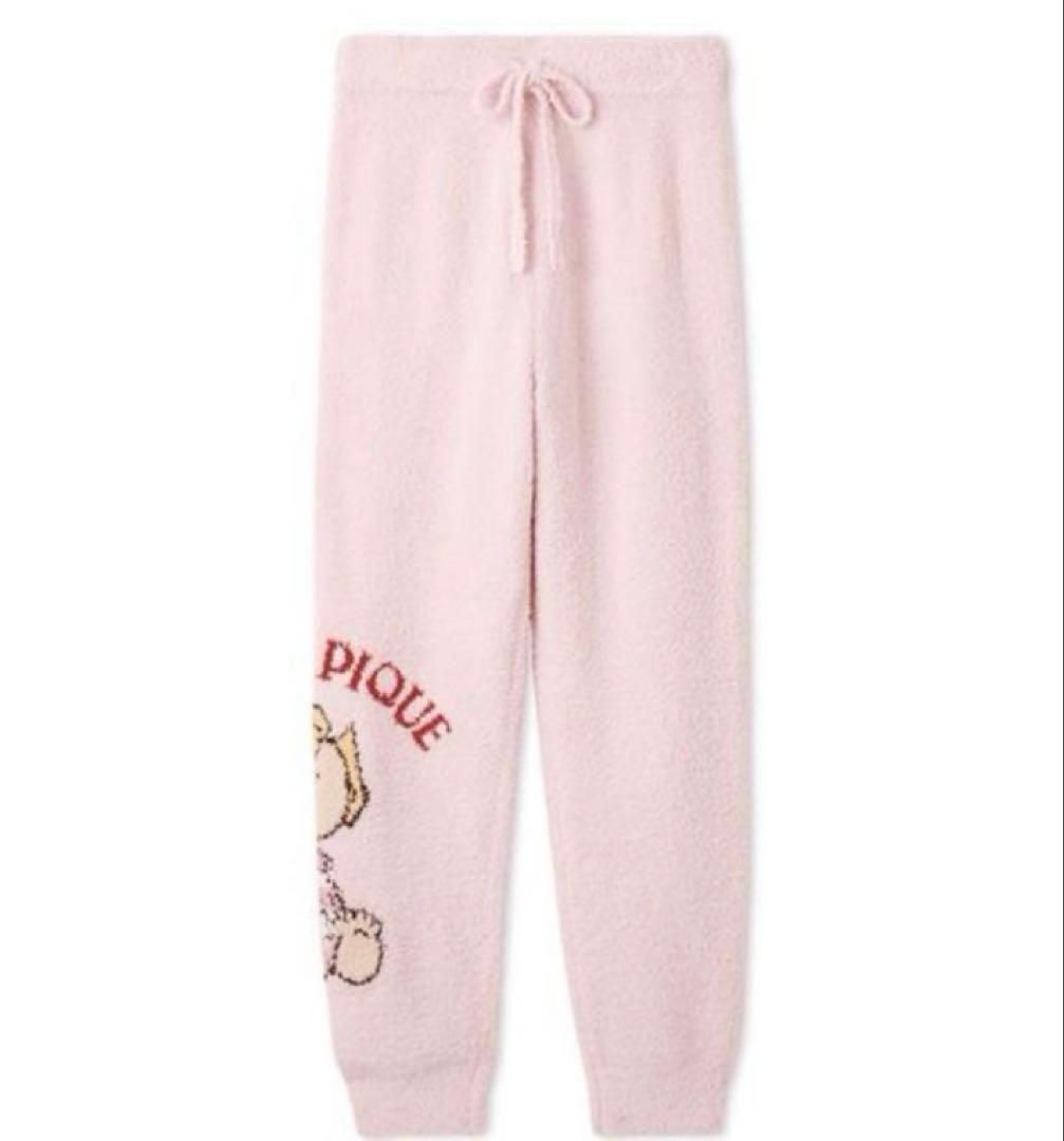 ジェラートピケ スヌーピー　サリー　ブラウン ジャガードプルオーバーロングパンツ