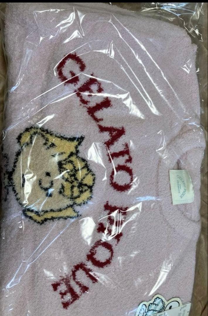 ジェラートピケ スヌーピー　サリー　ブラウン ジャガードプルオーバーロングパンツ