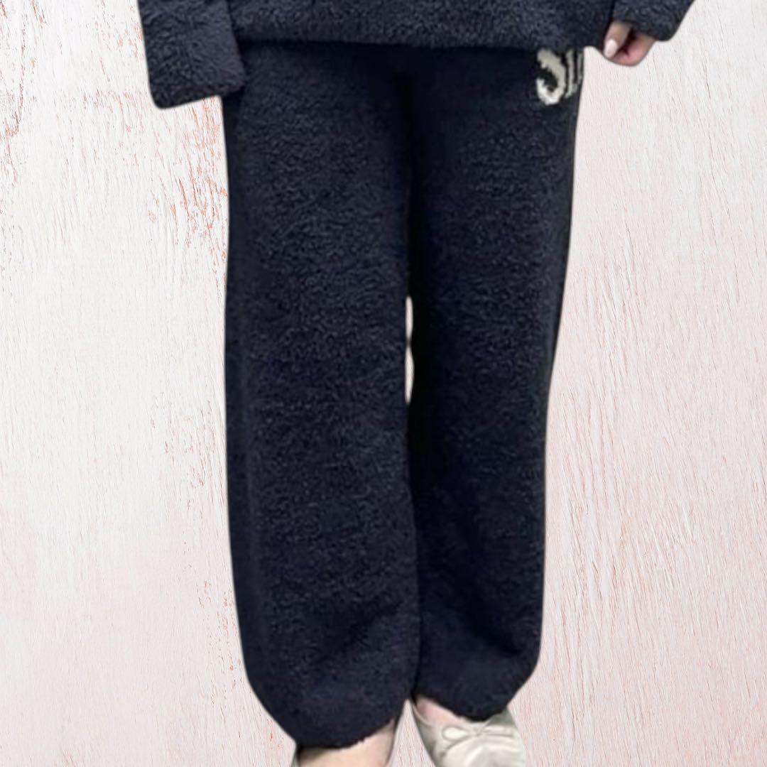 ジェラートピケ　パウダースリーピーロゴジャガードプルオーバー＆ロングパンツセット