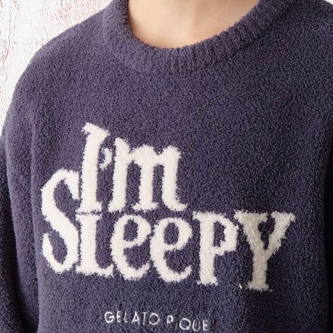 ジェラートピケ　パウダースリーピーロゴジャガードプルオーバー＆ロングパンツセット