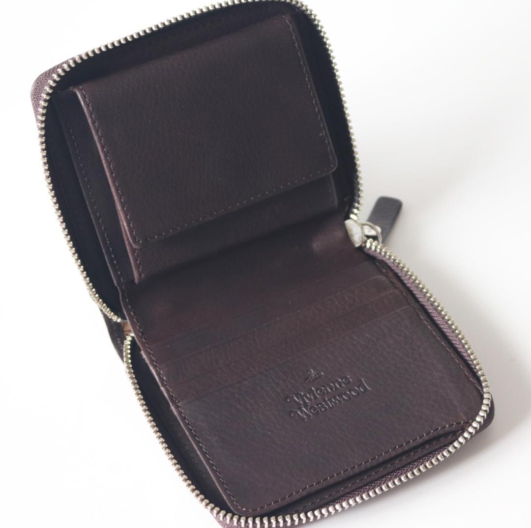 新品【ヴィヴィアンウエストウッド】ラウンドファスナー二つ折り財布 プレゼント最適