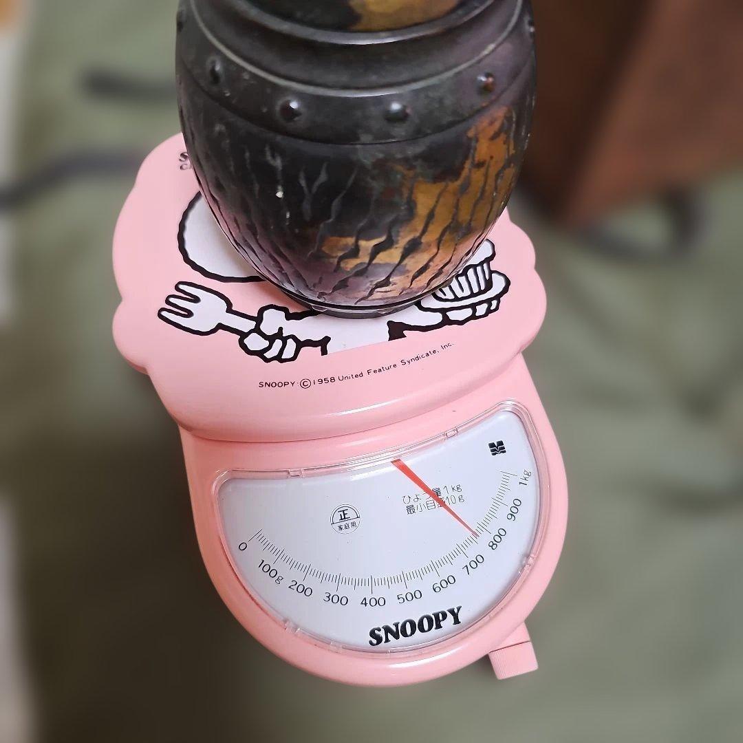 秦蔵六造　鍍金銅　諌鼓　香炉