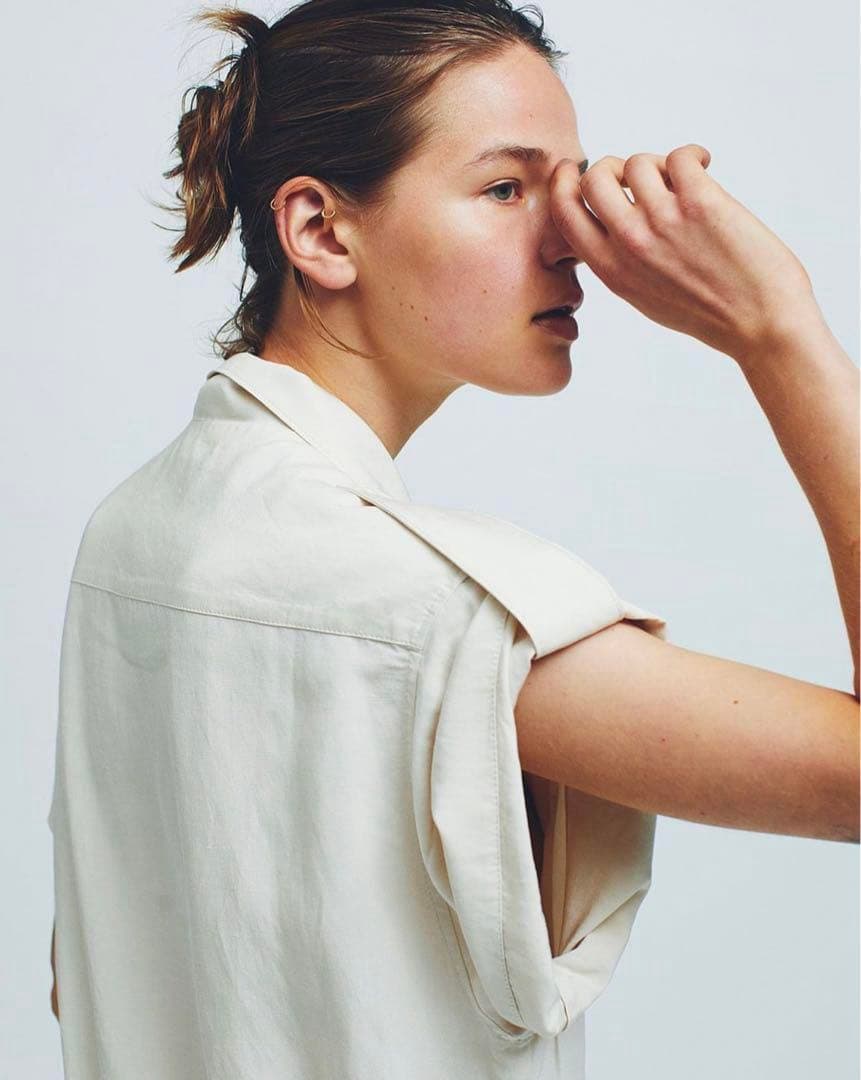 【新品】VENIT リネン レーヨン オールインワン ホワイト 38サイズ