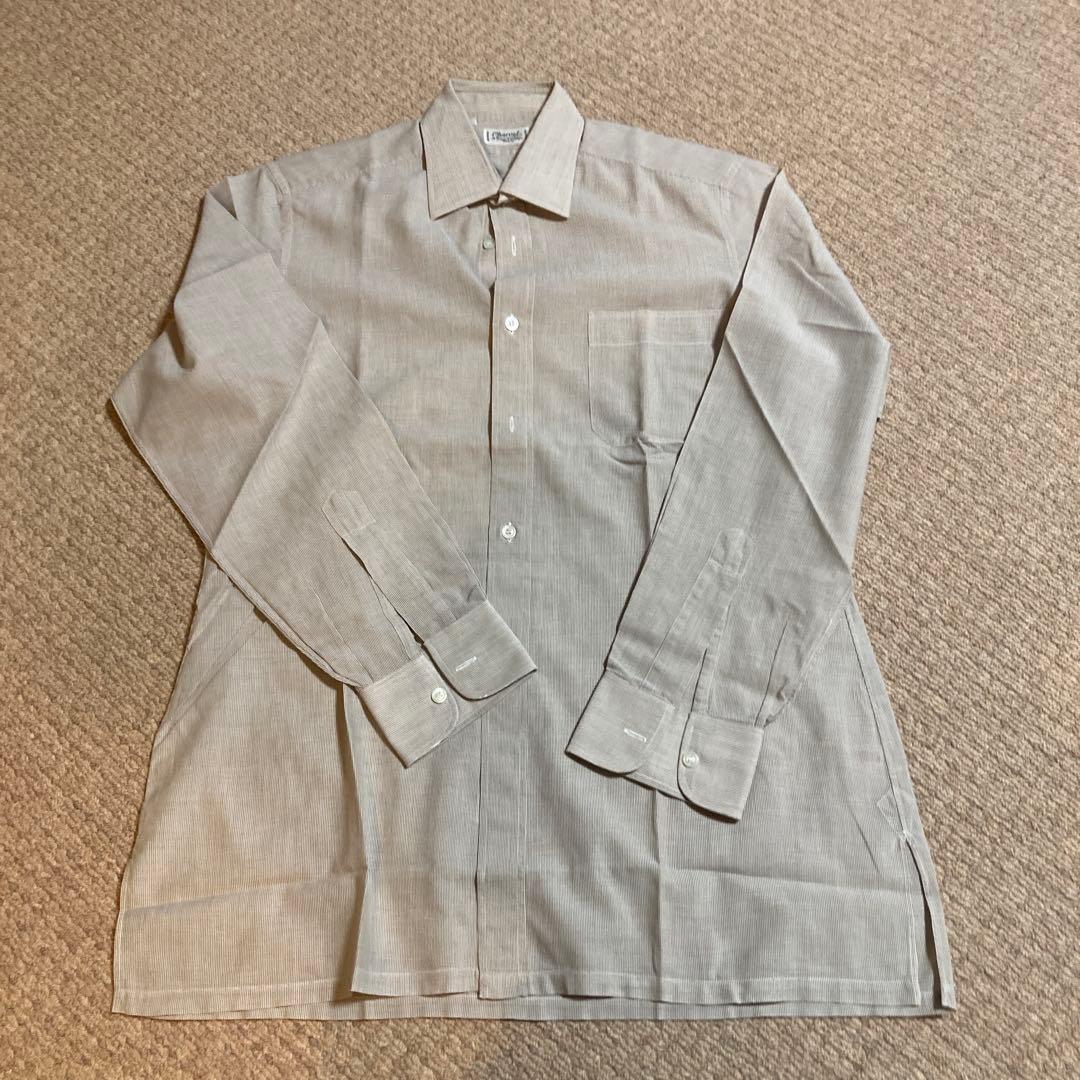 Charvet シャルべ　ストライプ 長袖シャツ　クリーニング済　フランス製