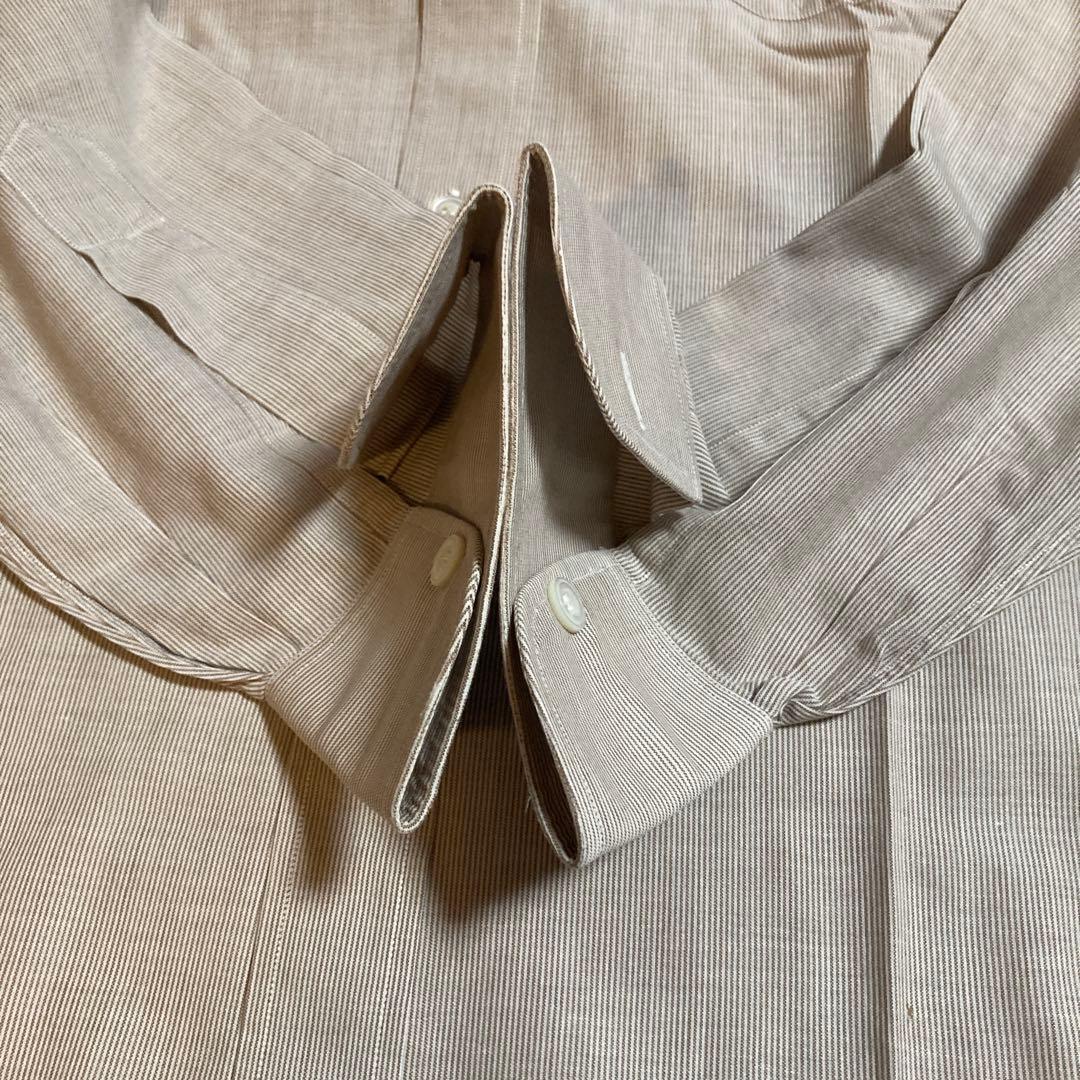 Charvet シャルべ　ストライプ 長袖シャツ　クリーニング済　フランス製