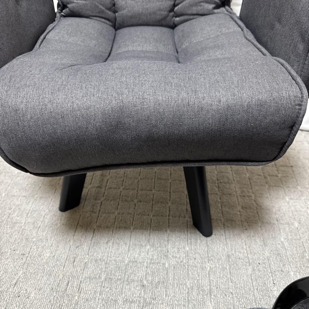 B098 回転式 ファブリックチェア ハイバック リクライニング アイリス