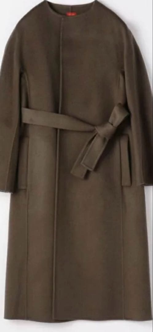 DES PRES デプレ　ノーカラーコート　ウール100%