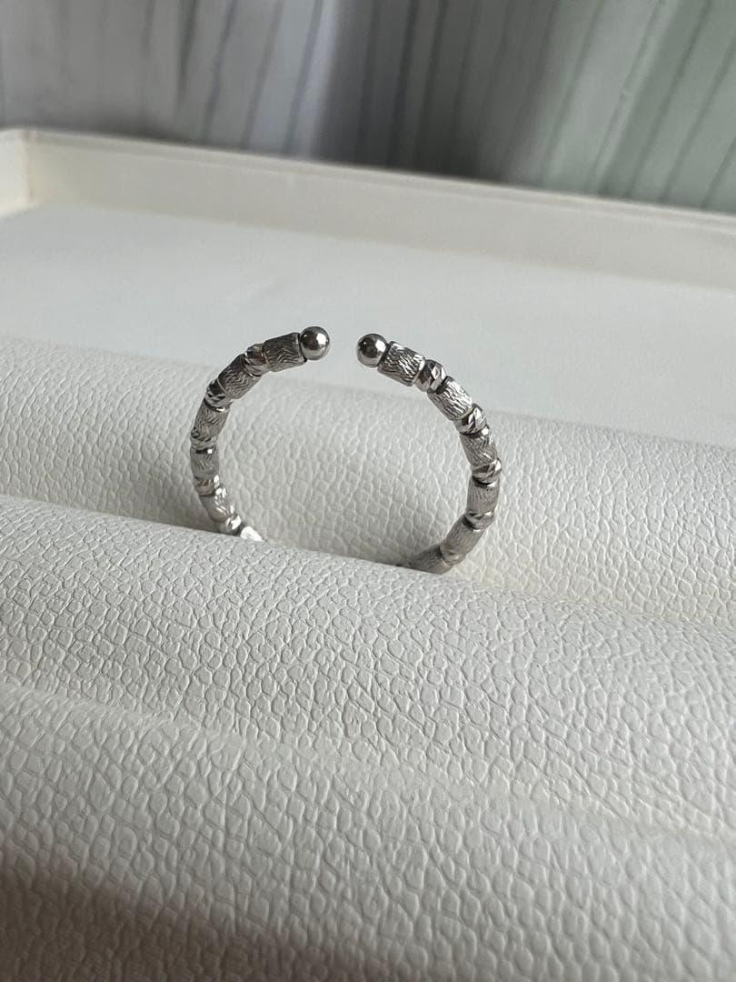 【未使用】K18 ホワイトゴールド 指輪 14〜16号 刻印あり