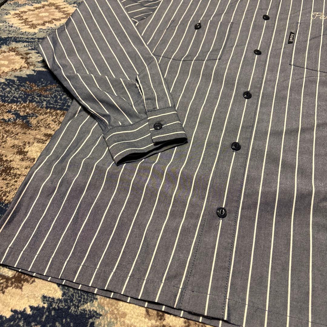 Schott ショット 刺繍 ワークシャツ ストライプ アメカジ バイク