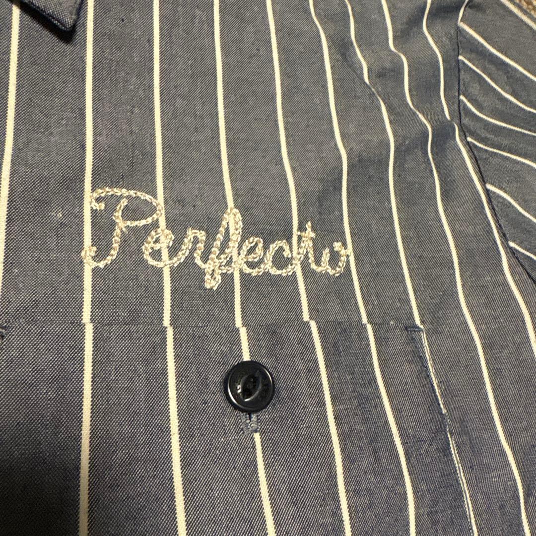 Schott ショット 刺繍 ワークシャツ ストライプ アメカジ バイク