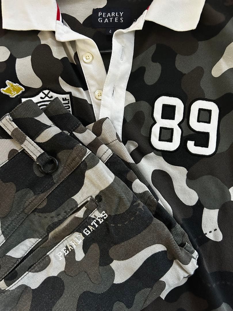 パーリーゲイツ　ゴルフウェア　セットアップ　迷彩セットアップ