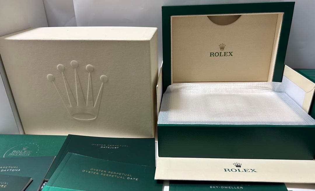 ロレックス純正デイトナ・デイトジャストMサイズ BOX 2箱 付属品 計32点