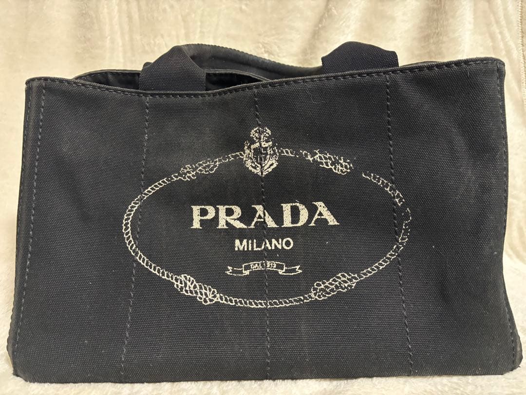 ✨ 【美品】PRADA カナパ M 黒 キャンバス ✨ 即購入可✨
