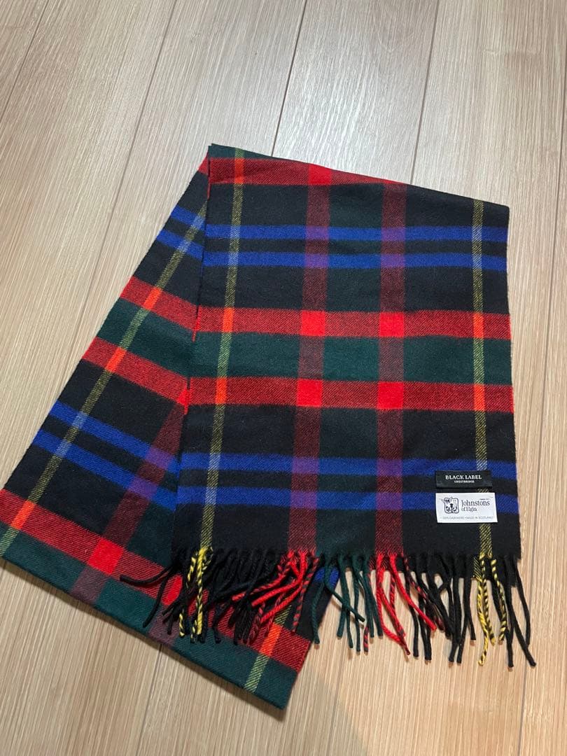 Johnstons of Elgin BLACK LABEL カシミヤマフラー