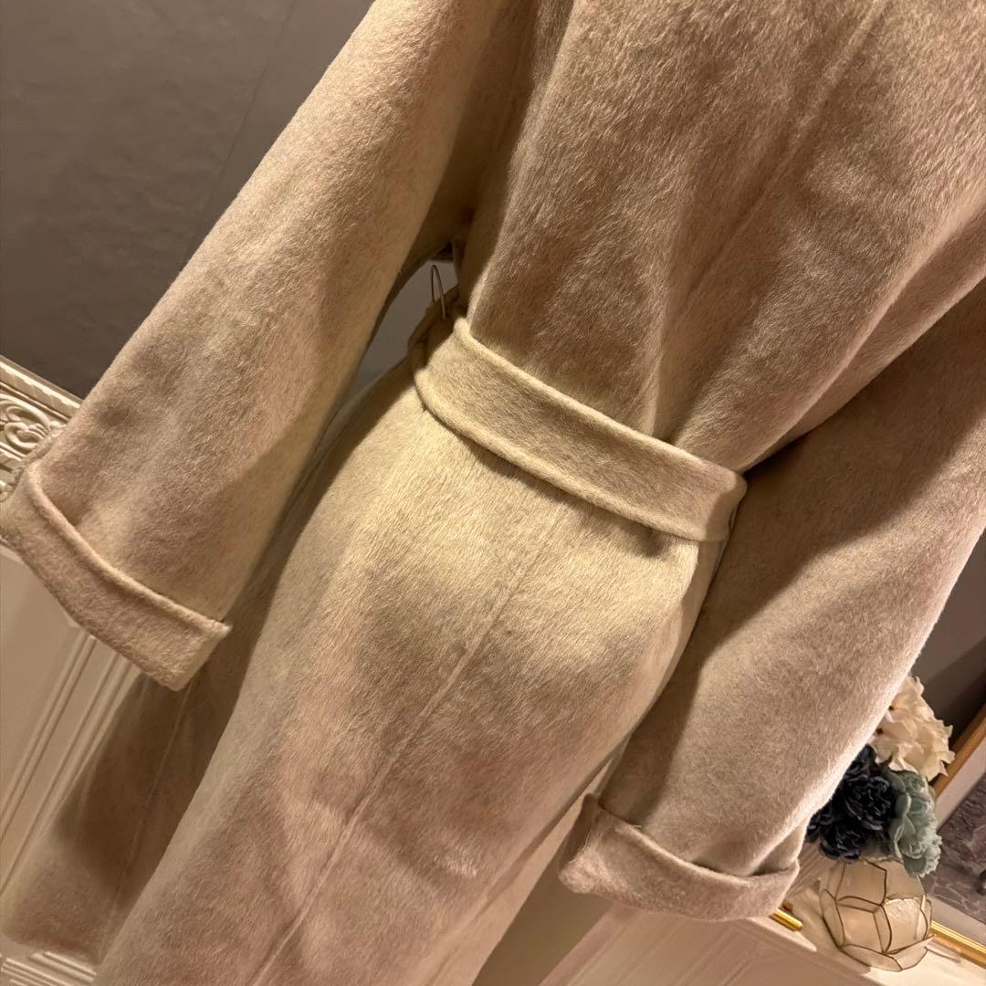 【8万円】カシミヤブレンドウール　ビッグカラーデザインコート