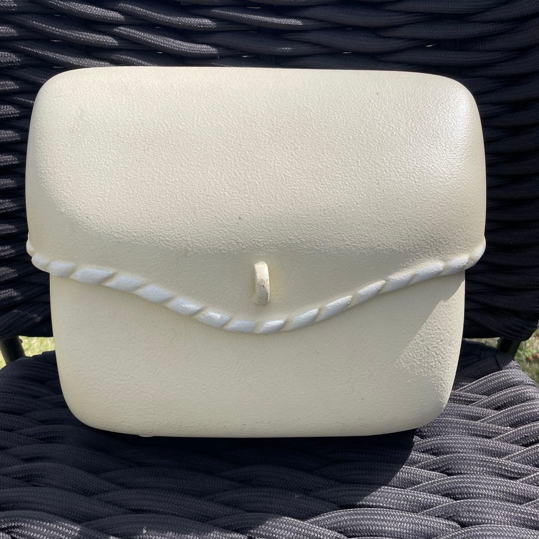 ポスト アイボリー 未使用 ★ 約20年物 レトロ オシャレ / プランター