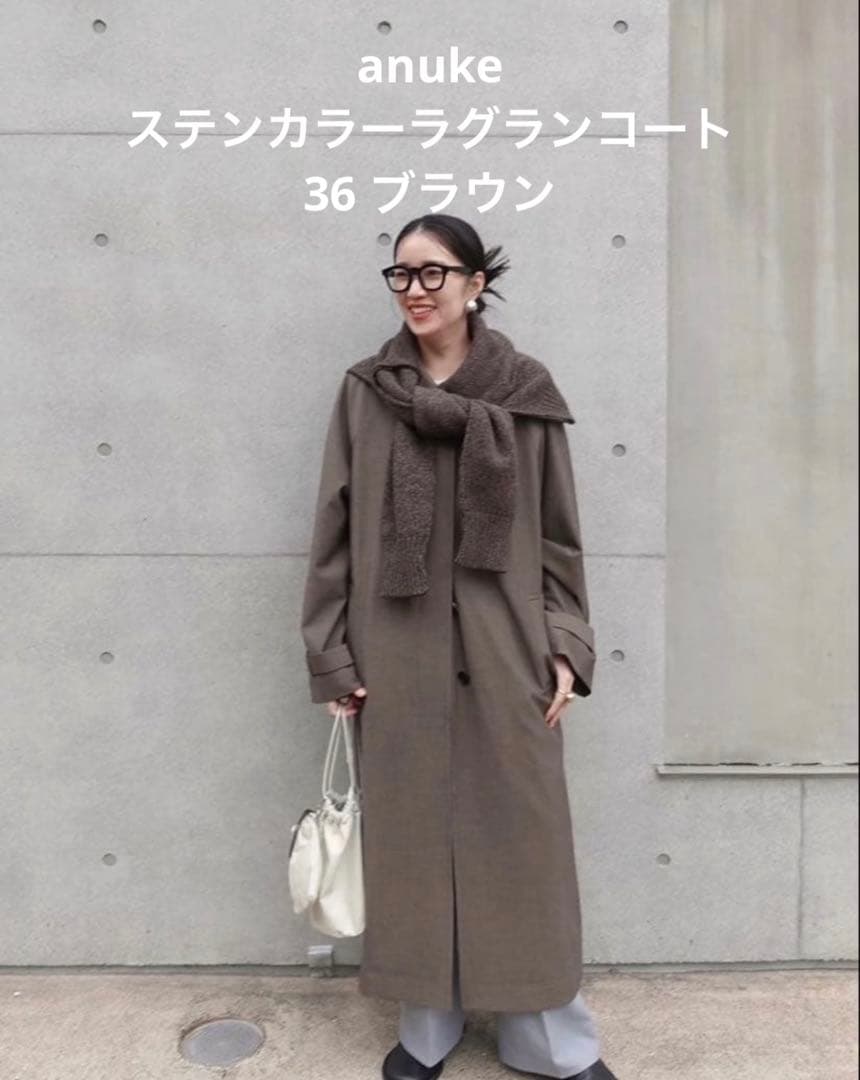 anuke アンヌークSoutiencollar Raglan Coat