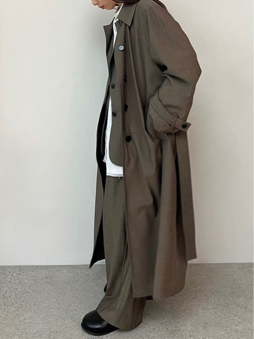 anuke アンヌークSoutiencollar Raglan Coat