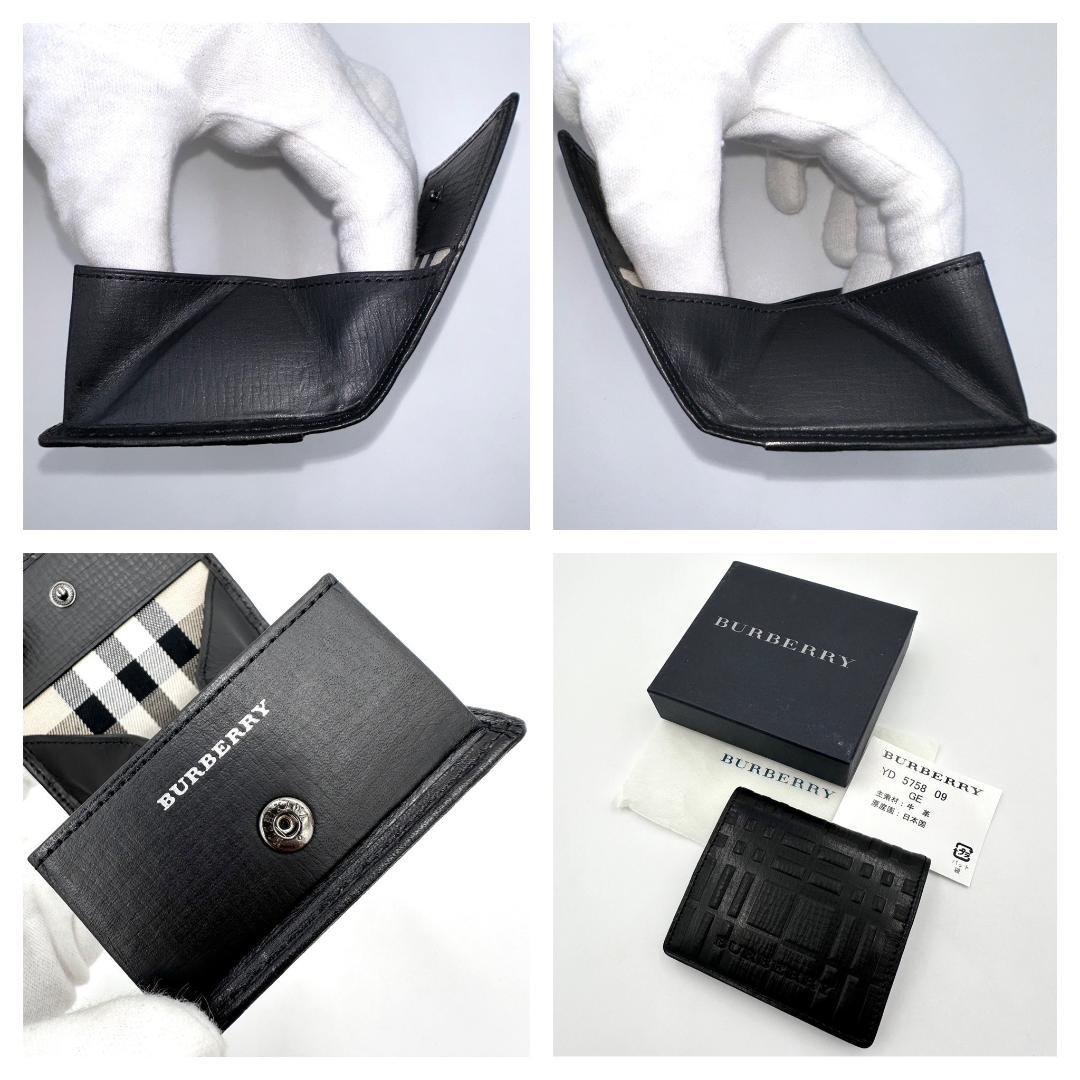 BURBERRY バーバリー ケース チェック柄 ブラック 外箱付き