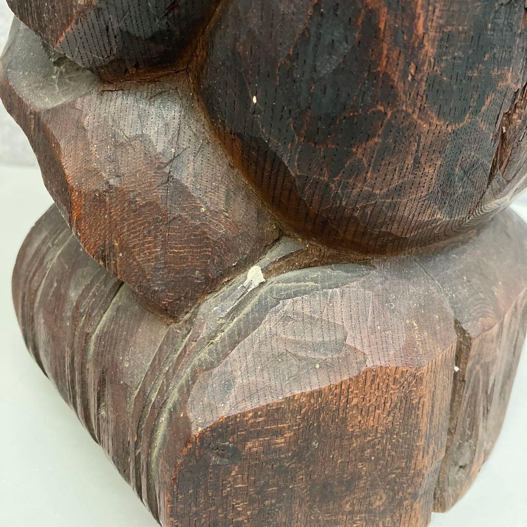 アンティーク 骨董 木製 木彫り 木彫 彫刻 恵比寿 大黒天 七福神 縁起物