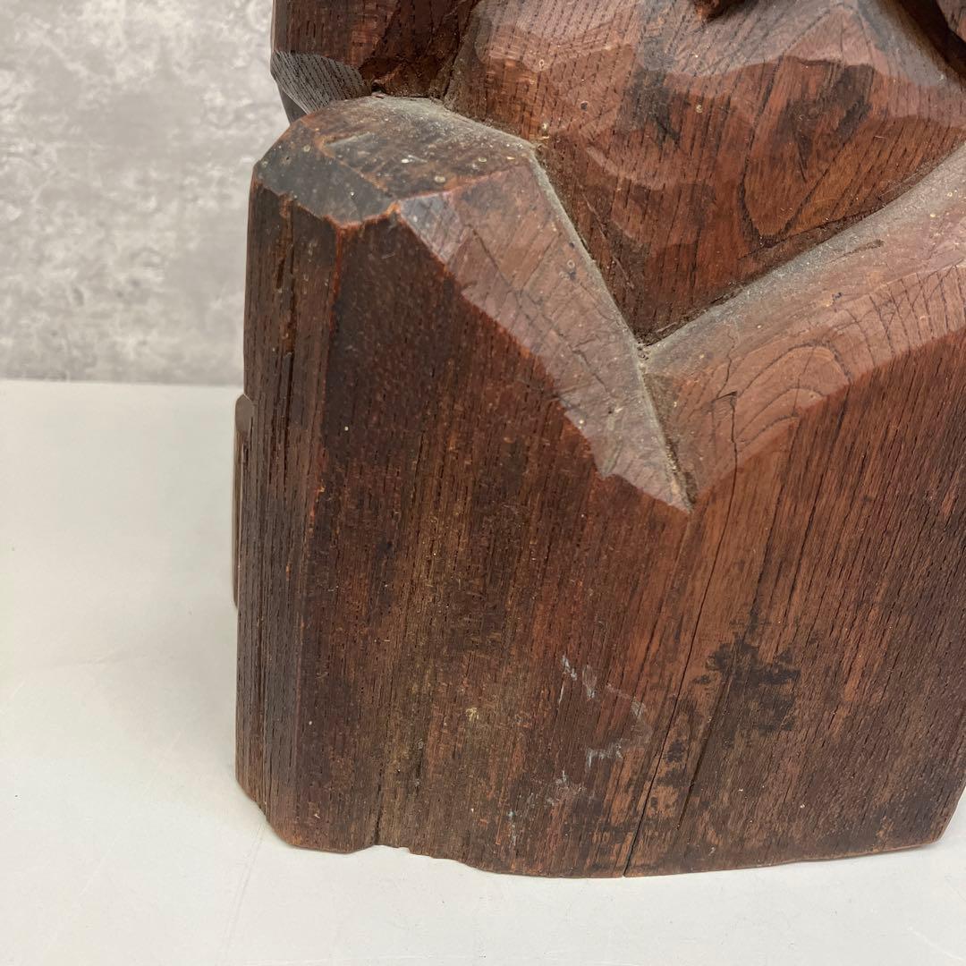 アンティーク 骨董 木製 木彫り 木彫 彫刻 恵比寿 大黒天 七福神 縁起物