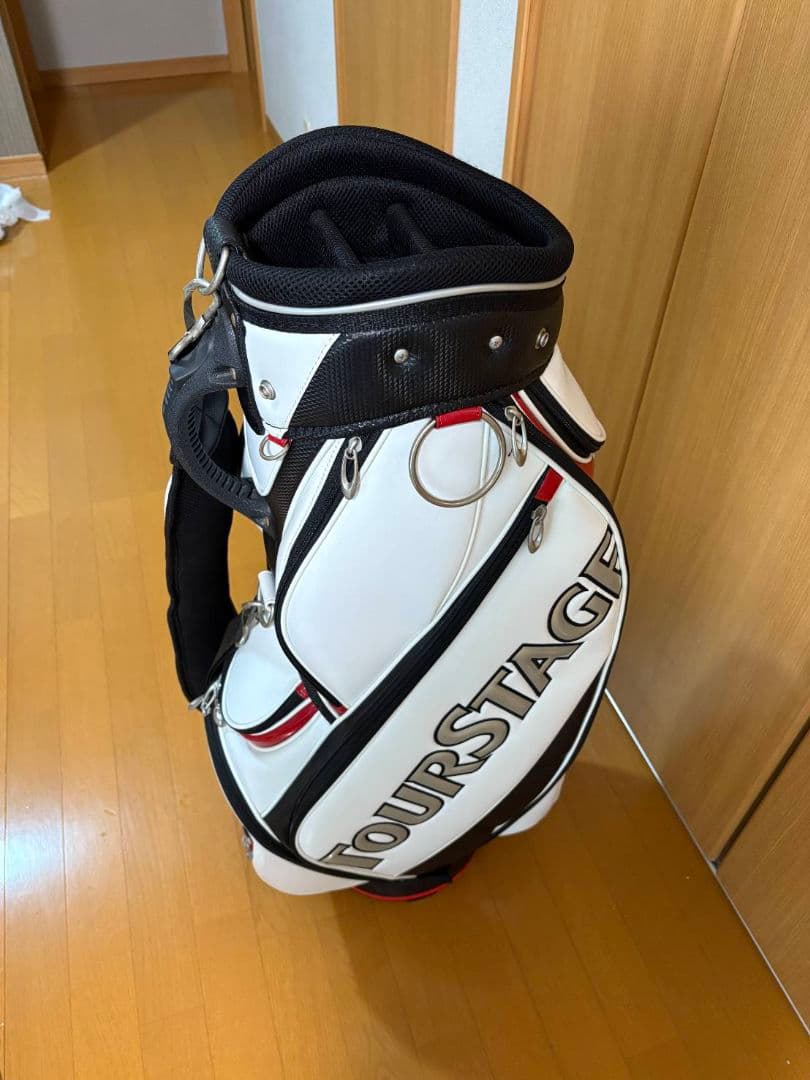 ツアーステージ キャディバッグ ホワイト/ブラック