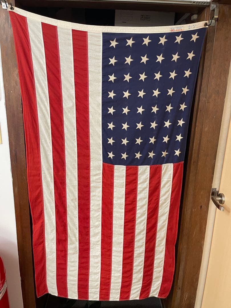 ヴィンテージ 星条旗 48星 アメリカ 国旗 旗アメカジ　ハーレーダビッドソン