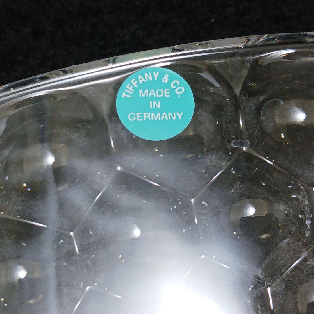 Y3301-2 ティファニー クリスタル クマ プレート ガラス 大皿 箱付PP