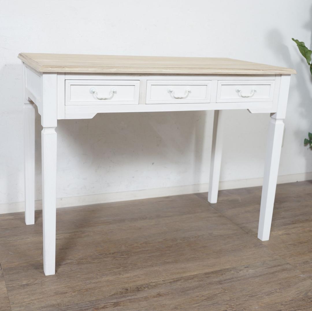 【新品・未使用】　シャビー　アンティーク調　コンソールデスク　幅　100cm