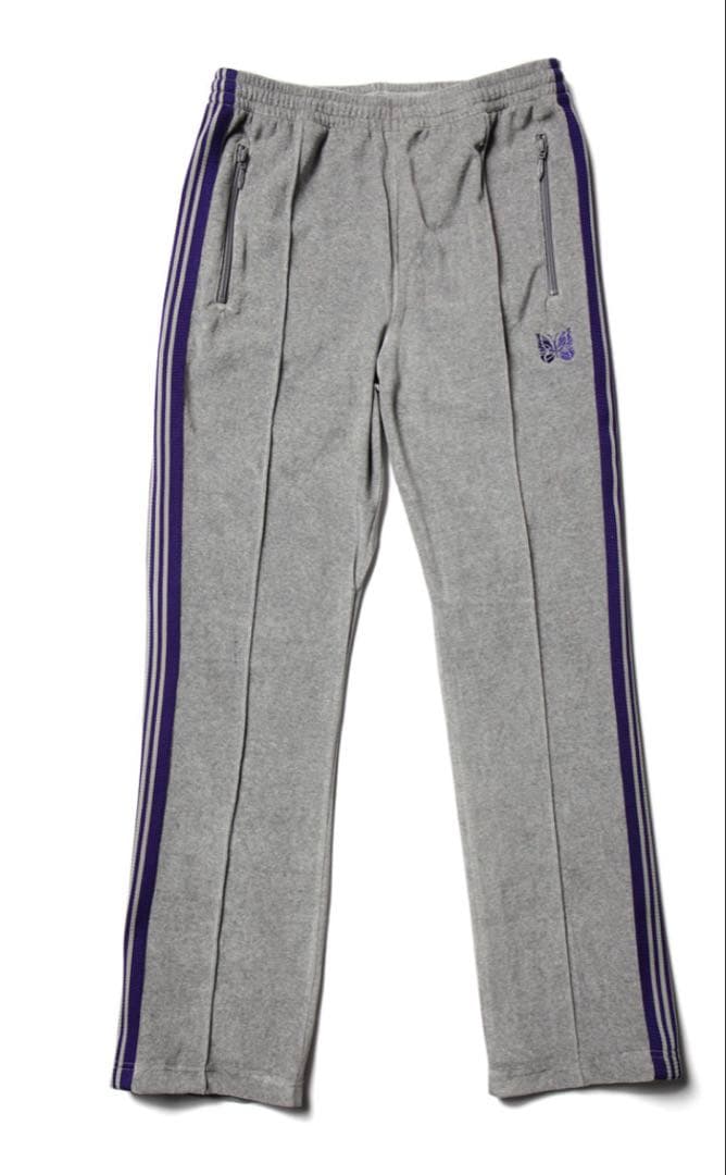 needles ニードルス ベロア グレー トラックパンツ S